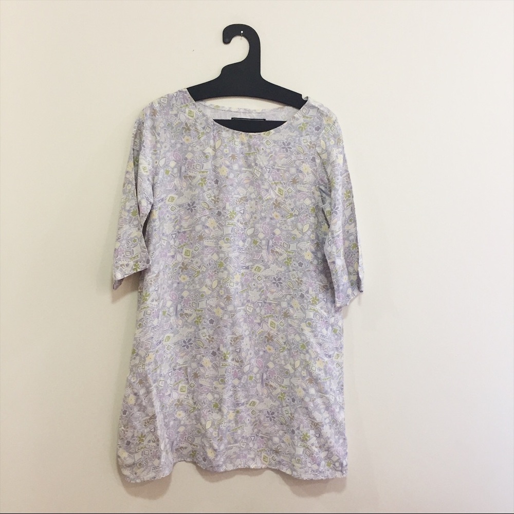 Patterned Mini Shift Dress - image 2